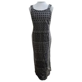 Sportmax 2-Layer black and white long dress. IT 38 Black