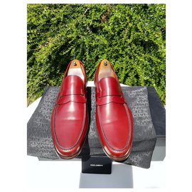 Dolce & Gabbana-Moccasin-Dark red