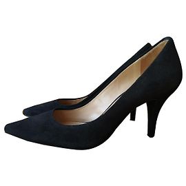 Michael Kors Court MK-FLEX en daim noir mi-pompe Noir