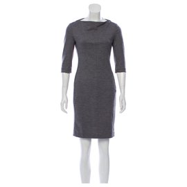 Diane Von Furstenberg DvF grey Thandi wool dress Grey
