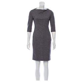 Diane Von Furstenberg Vestido de lana Thandi gris DvF Gris
