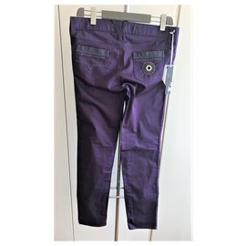 Versace-Versace woman's purple pants-Purple