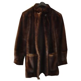 Revillon jacket / coat 3/4 - MINK Dark brown