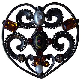 Autre Marque Broche de corazón Isabelle de MILLERY FRANCE Multicolor