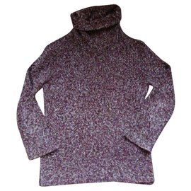 Pull Tunique Inconnue Marron Acrylique Marron