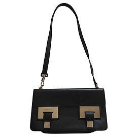 Sergio Rossi bolsa de couro preta Preto