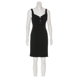 Diane Von Furstenberg-DvF rare Heronette dress with lacing-Black