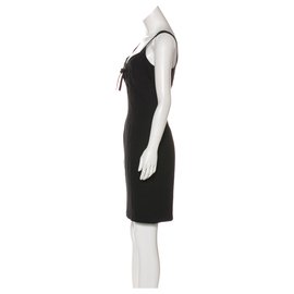 Diane Von Furstenberg-DvF raro vestido de Heronette con cordones-Negro