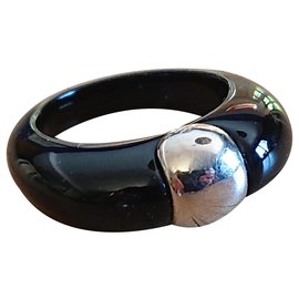 Autre Marque-Ring signed André Benitah-Black,Silvery