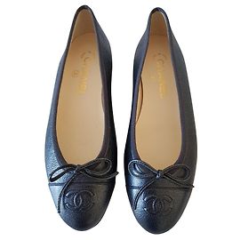 Chanel ballerinas new gray leather Grey