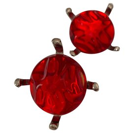Yves Saint Laurent-Yves Saint Laurent earrings-Red