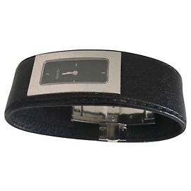 Gucci Watch 7800 S Black Leather Black