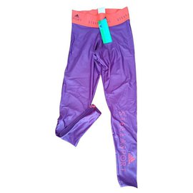 Adidas-adidas stellasport AP6191 long disco pop purple tights 2XS-Purple