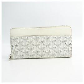 Goyard White Matignon Long Wallet Weiß Grau