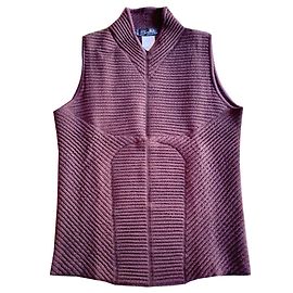 Thierry Mugler Schokoladen-anatomisches Strickjacke-Trägershirt (samall) Schokolade