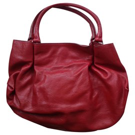 D&G-LISA RED LEATHER BAG,-Red