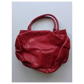 D&G-LISA RED LEATHER BAG,-Red