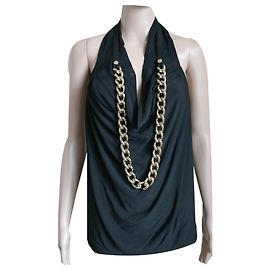 Elisabetta Franchi Black Viscose Top Black