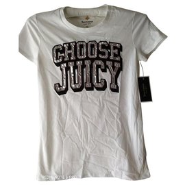 Juicy Couture-logotipo blanco elegir juicy tee wtkt31336-Blanco