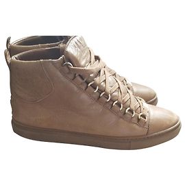 Baskets Balenciaga en cuir marron Marron