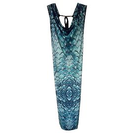 Just Cavalli Vestido con estampado de pitón Azul Impresión de pitón