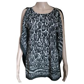 Michael Kors Schwarzes Viscose Oberteil Größe S Schwarz
