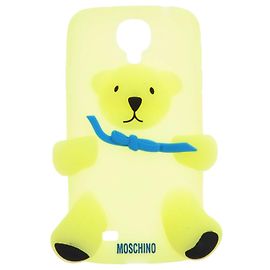 MOSCHINO Mobile Phone Case Fluorescent Soft Fitted Back Embossed Logo 'Bear' Green