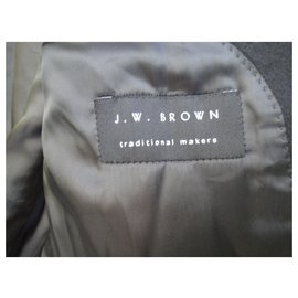 Autre Marque-JW Brown wool and cashmere coat-Black