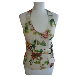 Dolce & Gabbana Top in seta multicolore Multicolore