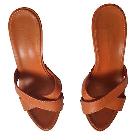 Giuseppe Zanotti Orange leather sandals Orange