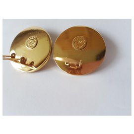 Céline-Earrings-Golden,Light green
