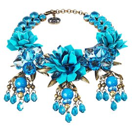 Gucci-conditionment Gucci floral necklace-Turquoise