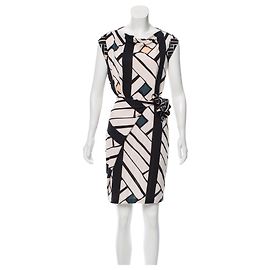 Robe Vanda Diane von Furstenberg en soie imprimé géométrique Multicolore