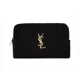 Yves Saint Laurent-YSL Makeup Bag Pouch-Black