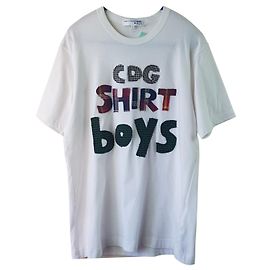Comme Des Garcons CDG Shirt Boys T-Shirt Weiß Baumwolle Weiß Mehrfarben