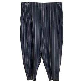 Issey Miyake Plissé trousers Navy blue