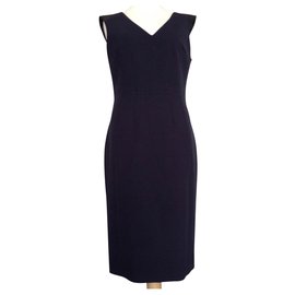 Amanda Wakeley Robe ajustée Noir Bleu Marine