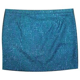 Jupe balai Mauro Grifoni bleue métallisée Bleu Métallisé