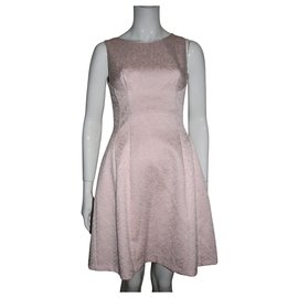 Coast-Silk embroidered dress-Pink