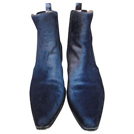 Botas Sartore em potro azul Azul escuro