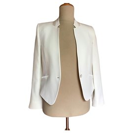 One step Venice White Viscose Tailored Jacket White