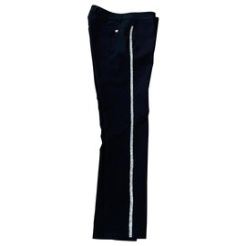 Autre Marque-Pantalon marine avec liserai argenté sur le côté extérieur des jambes-Azul escuro