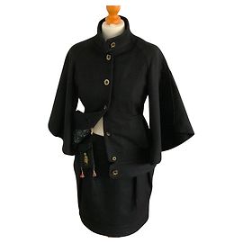 Tailleur jupe noire com jecie doublure "Hugo Boss orange" Preto