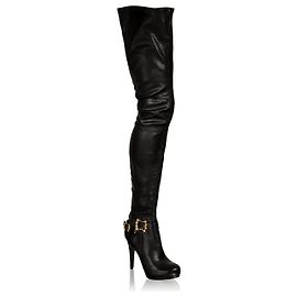 Anna Dello Russo pour H & M ANNA DELLO RUSSO per H&M Botas altas de cuero negro Negro