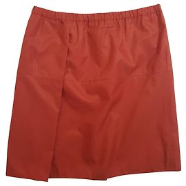 Saia Marni Brick Vermelha Seda Algodão Vermelho Outro
