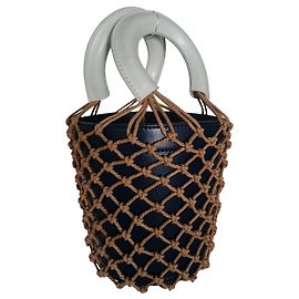 Staud Moreau Blanc Bleu Sable Marron clair Bleu Marine