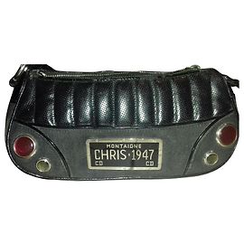 Christian Dior Montaigne Cadillac Black Leather Handbag Black