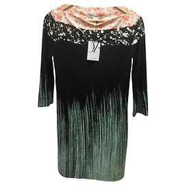 Robe Diane Von Furstenberg Ruri Rockscape en soie noire Noir Multicolore
