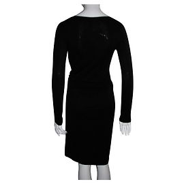 Marc Cain Vestido preto com drapeados Preto