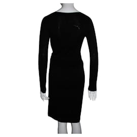 Marc Cain-Black dress with draping-Black
